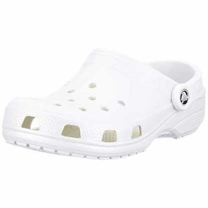 Picture of Crocs Unisex-Adult Classic Clog | Water Comfortable Slip On Shoes, White, 6 Women/4 Men