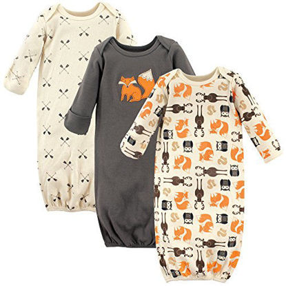 Picture of Hudson Baby Unisex Cotton Gowns, Forest, 0-6 Months