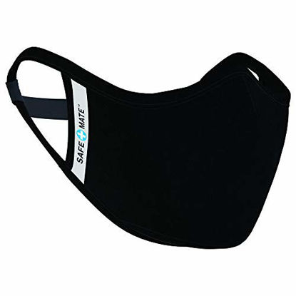 Picture of Safe+Mate x Case-Mate - Cloth Face Mask - Washable & Reusable - Adult L/XL - Cotton - Includes Filter - Black