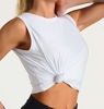 Picture of Dragon Fit Women Sleeveless Yoga Tops Workout Cool T-Shirt Running Short Tank Crop Tops (White, Small)