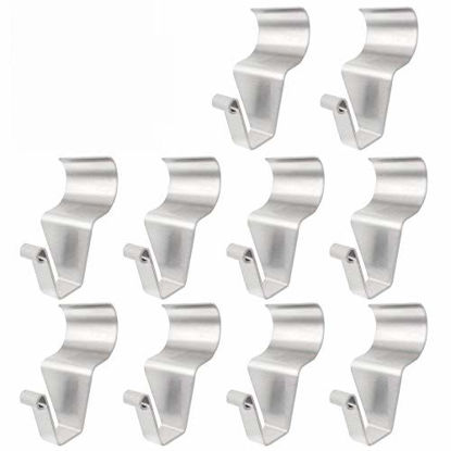 Picture of Vinyl Siding Hooks (10 Pack), Heavy Duty Stainless Steel Low Profile No Hole Hanger