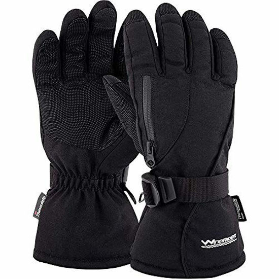 GetUSCart- WindRider Rugged Waterproof Winter Gloves, Touchscreen  Compatible, Cordura Shell, Thinsulate Insulation, Ice Fishing, Skiing,  Sledding, Snowboard