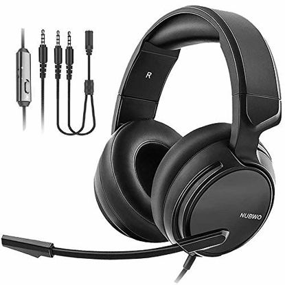 Picture of NUBWO N12 Gaming Headset & Xbox one Headset & PS4 Headset,3.5mm Surround Stereo Gaming Headphones with Mic Soft Memory Earmuffs for PC,Laptop, PS3, Video Game with Flexible Microphone Volume Control