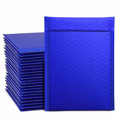 Picture of Metronic 50Pcs Poly Bubble Mailers, 6X10 Inch Padded Envelopes Bulk #0, Bubble Lined Wrap Polymailer Bags for Shipping/ Packaging/ Mailing Self Seal Royal Blue (Inside Size: 6x9")