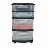 Picture of Homz 4 Storage Cart, Set of 1, Black Frame/Clear Drawers