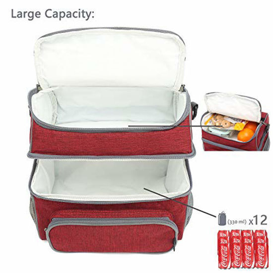 GetUSCart FlowFly Double Layer Cooler Insulated Lunch Bag Adult Lunch