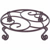 Picture of Yimobra Original Patented Plant Stand for Indoor Plants, Heavy Duty Potted Holder, Outdoor Metal Rustproof Iron Garden Container Round Supports Rack for Planter, Brown 11.8 Inches