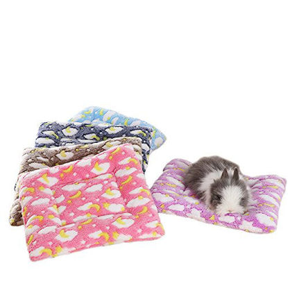 Picture of FLAdorepet Small Animal Guinea Pig Hamster Bed House Winter Warm Squirrel Hedgehog Rabbit Chinchilla Bed Mat House Nest Hamster Accessories (Medium,Random)