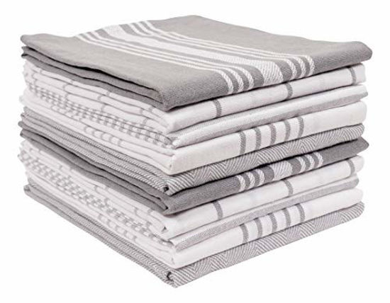 Diamond Piqué Alloy Grey Tea Kitchen Dish Towels, Set of 2 + Reviews