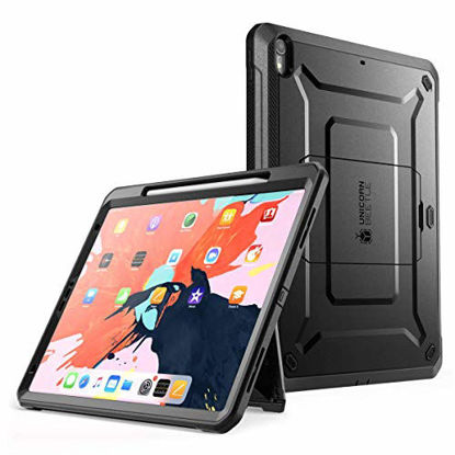 Picture of SUPCASE UB Pro Series Case for iPad Pro 12.9 2018, Support Apple Pencil Charging with Built-in Screen Protector Full-Body Rugged Kickstand Protective Case for iPad Pro 12.9 2018 Release (Black)