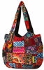 Picture of Hippie Handmade Shoulder Beach Bag Tote Boho Chic Patchwork Embroidered Purse Red Casual Everyday Roomy Laptop School Market