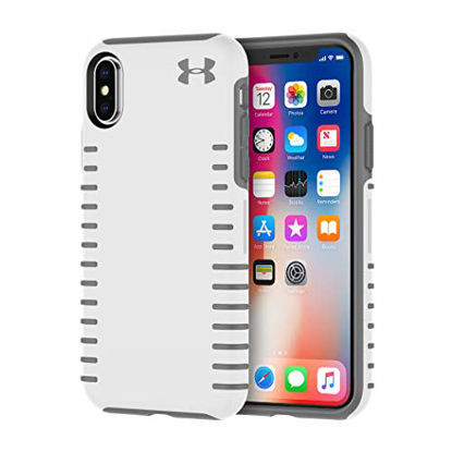 Picture of Under Armour UAIPH-011-WGR-V UA Protect Grip Case for iPhone Xs & iPhone X - White/Graphite