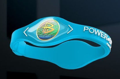Picture of Power Balance (Neon Blue/White lettering) size Small Wristband Balance Bracelet by PB Swiss