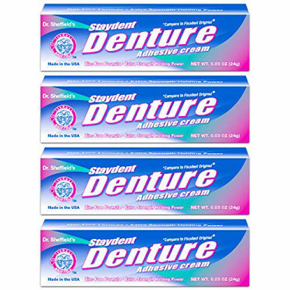 Picture of Staydent Denture Adhesive Cream, Dr. Sheffield's, 0.85 Oz. (Pack of 4) by Sheffield Pharmaceuticals