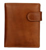Picture of Finelaer Men's Compact Brown Leather Billfold RFID Wallet