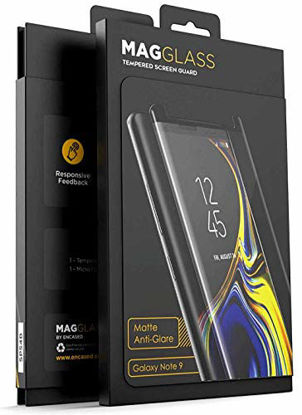 Picture of MagGlass Tempered Glass Samsung Galaxy Note 9 Matte Screen Protector, Case Friendly 3D Curved Edge Display Protection (SP54B/S9) Anti Glare Smudge/Fingerprint Free Screen Guard