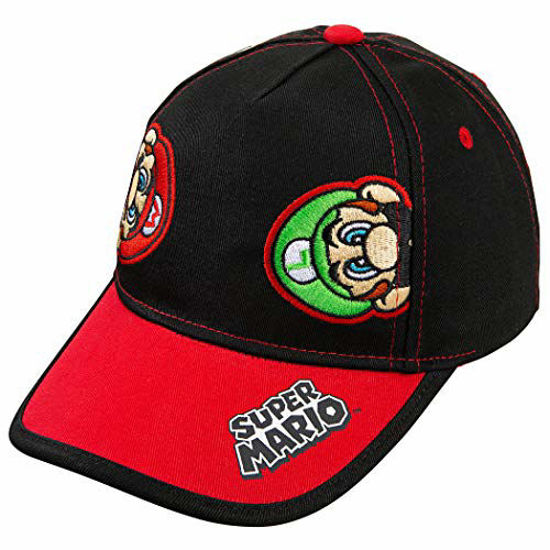 Picture of Nintendo Super Mario and Luigi Black Cotton Baseball Cap - Size Boys 4-14 [6014]