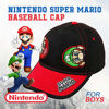 Picture of Nintendo Super Mario and Luigi Black Cotton Baseball Cap - Size Boys 4-14 [6014]
