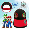 Picture of Nintendo Super Mario and Luigi Black Cotton Baseball Cap - Size Boys 4-14 [6014]