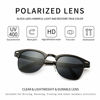 Picture of SUNGAIT Classic Half Frame Retro Sunglasses with Polarized Lens (Black Frame Gray Lens)