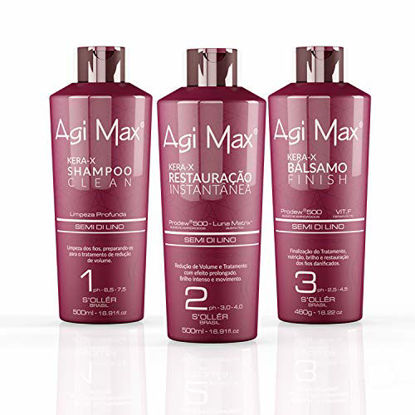 Picture of Agi Max Brazilian Keratin Hair Treatment Kit (3 Bottles)