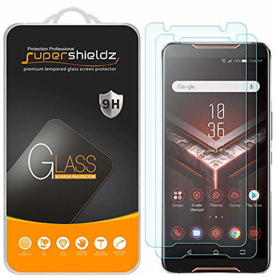 Picture of (2 Pack) Supershieldz for Asus Rog Phone Tempered Glass Screen Protector, Anti Scratch, Bubble Free