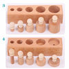 Picture of Thoth Montessori Knobbed Cylinder Socket Montessori Materials Wooden Cylinders Ladder Blocks Educational Wooden Toy Montessori Education Toy Family Version