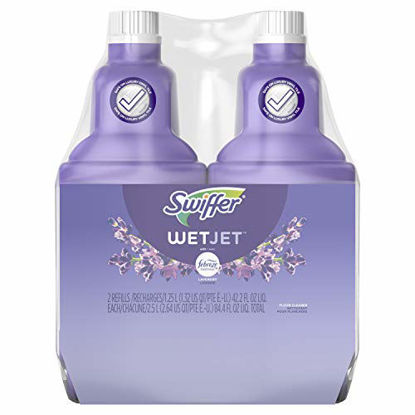 Picture of Swiffer WetJet Multi-Purpose Floor Cleaner Solution with Febreze Refill, Lavender Scent, 2 Pack of 42.2 fl oz Each