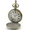 Picture of SwitchMe Retro Quartz Pocket Watch Japan Movement with Belt Clip Chain for Grandpa Bronze
