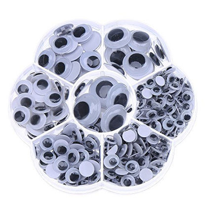 Picture of DECORA 1 Box 6mm/7mm/8mm/10mm/12mm/15mm/18mm Mixed Wiggle Googly Toy Eyes with Self Adhesive