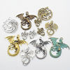 Picture of 100g (20pcs) Craft Supplies Mixed Flying Dragon Charms Pendants Beads Charms Pendants for Crafting, Jewelry Findings Making Accessory for DIY Necklace Bracelet (M015)