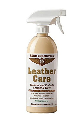 Picture of Leather Care, Conditioner, UV Protectant, Aircraft Grade Leather Care, Better Than Automotive Products. Excellent for Furniture, Car Seats, RV 's, Does not Leave Dirt attracting Residue. 16oz
