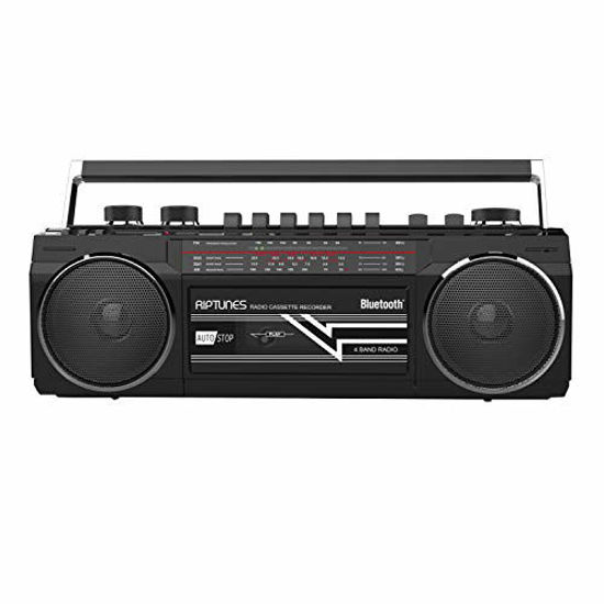 GetUSCart Riptunes Cassette Boombox, Retro Blueooth Boombox, Cassette