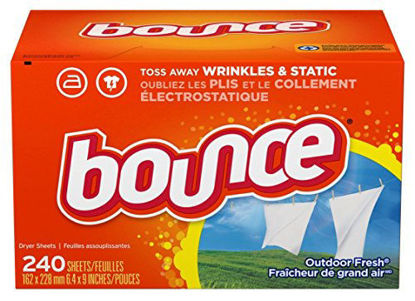 Picture of Bounce Fabric Softener and Dryer Sheets, Outdoor Fresh, 240 Count