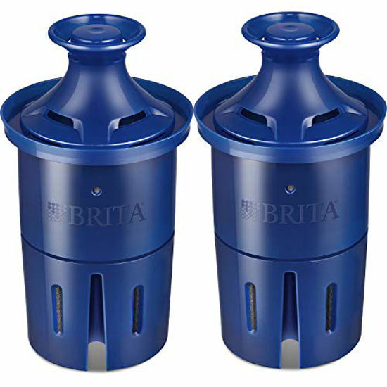 Picture of Brita Longlast Pitcher and Dispenser Replacement Water Filters, 2 Count, Blue