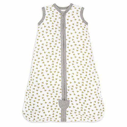 Picture of Burt's Bees Baby Baby Beekeeper Wearable Blanket, 100% Organic Cotton, Swaddle Transition Sleeping Bag, Honey Bee Cloud, Large