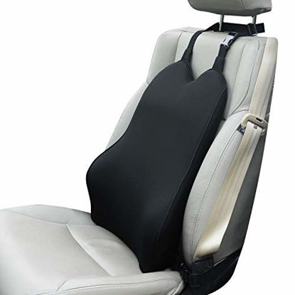 Picture of Dreamer Car Lumbar Support for Car Seat Driver- Supportive and Comfortable Memory Foam Back Cushion Back Support for Car for Lumbar/Back Pain Relief - Black