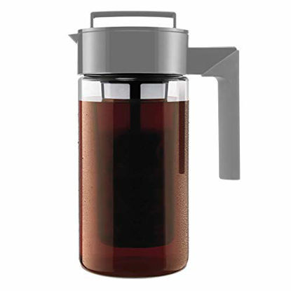 Picture of Takeya Patented Deluxe Cold Brew Coffee Maker, One Quart, Stone