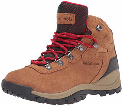 Picture of Columbia womens Newton Ridge Plus Waterproof Amped Hiking Boot, Elk/Mountain Red, 6 US