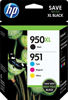 Picture of HP 950XL/951 Black High Yield, Cyan/Magenta/Yellow Standard Yield Ink Cartridges, 4 Pack (C2P01FN)