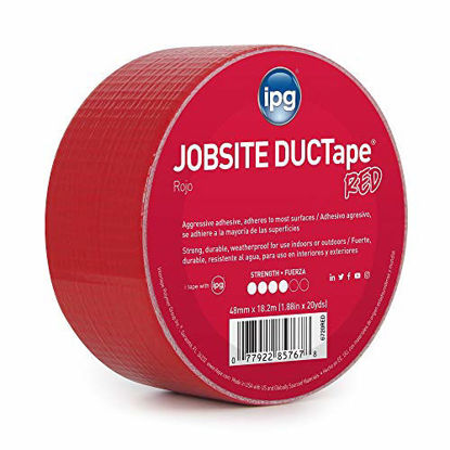 Picture of IPG JobSite DUCTape, Colored Duct Tape, 1.88" x 20 yd, Red (Single Roll)