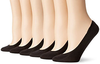 Picture of PEDS Women's Essential Low Cut No Show Socks, 6 Pairs, Black, Shoe Size: 8-12