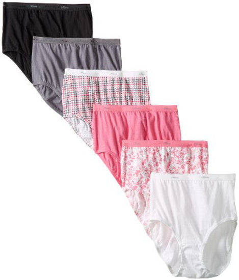 GetUSCart- Hanes Women's Cotton Briefs Pastel Assorted 6 Pack Size:9 (XXL)