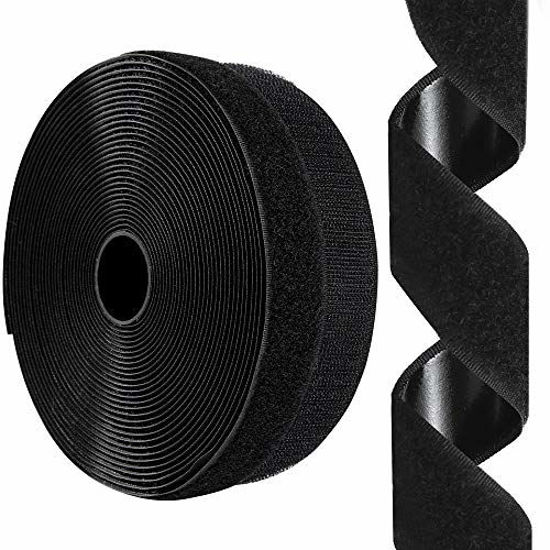 Picture of 1 Inch x 26 Feet Hook and Loop Tape Sticky Back Fastener Roll, Nylon Self Adhesive Heavy Duty Strips Fastener for Home Office School Car and Crafting Organization
