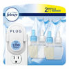 Picture of Febreze Odor-eliminating Plug Air Freshener, Linen & Sky, 1 Warmer + 2 Oil Refills