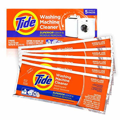 Picture of Washing Machine Cleaner by Tide, Washer Cleaning Tablets for Front and Top Loader Machines, New Milder Scent, 5 Count Box