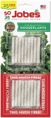 Picture of Jobes Fertilizer Spikes for All Indoor Houseplants 13-4-5 Time Release Fertilizer, 50 Spikes per Package
