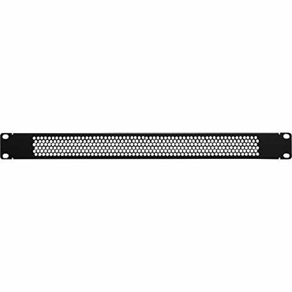 Picture of NavePoint 1U Blank Rack Mount Panel Spacer with Venting for 19-Inch Server Network Rack Enclosure Or Cabinet Black