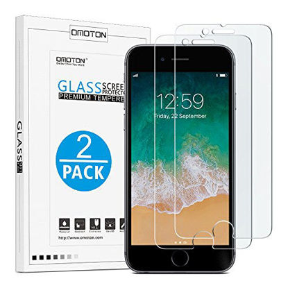 Picture of OMOTON SmoothArmor 9H Hardness HD Tempered Glass Screen Protector for Apple iPhone 8 Plus/iPhone 7 Plus, 2 Pack