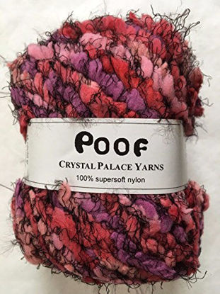 Picture of Crystal Palace Yarns Poof #9562"Red Orchid" Puff Eyelash Yarn 50 Gram